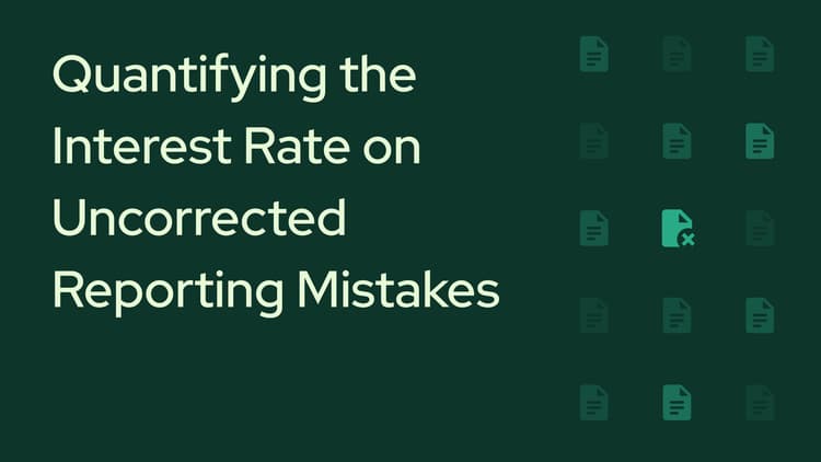The "Fix-it-Later" Debt:Quantifying the Interest Rate on Uncorrected Reporting Mistakes