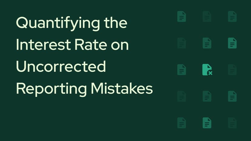 The "Fix-it-Later" Debt:Quantifying the Interest Rate on Uncorrected Reporting Mistakes