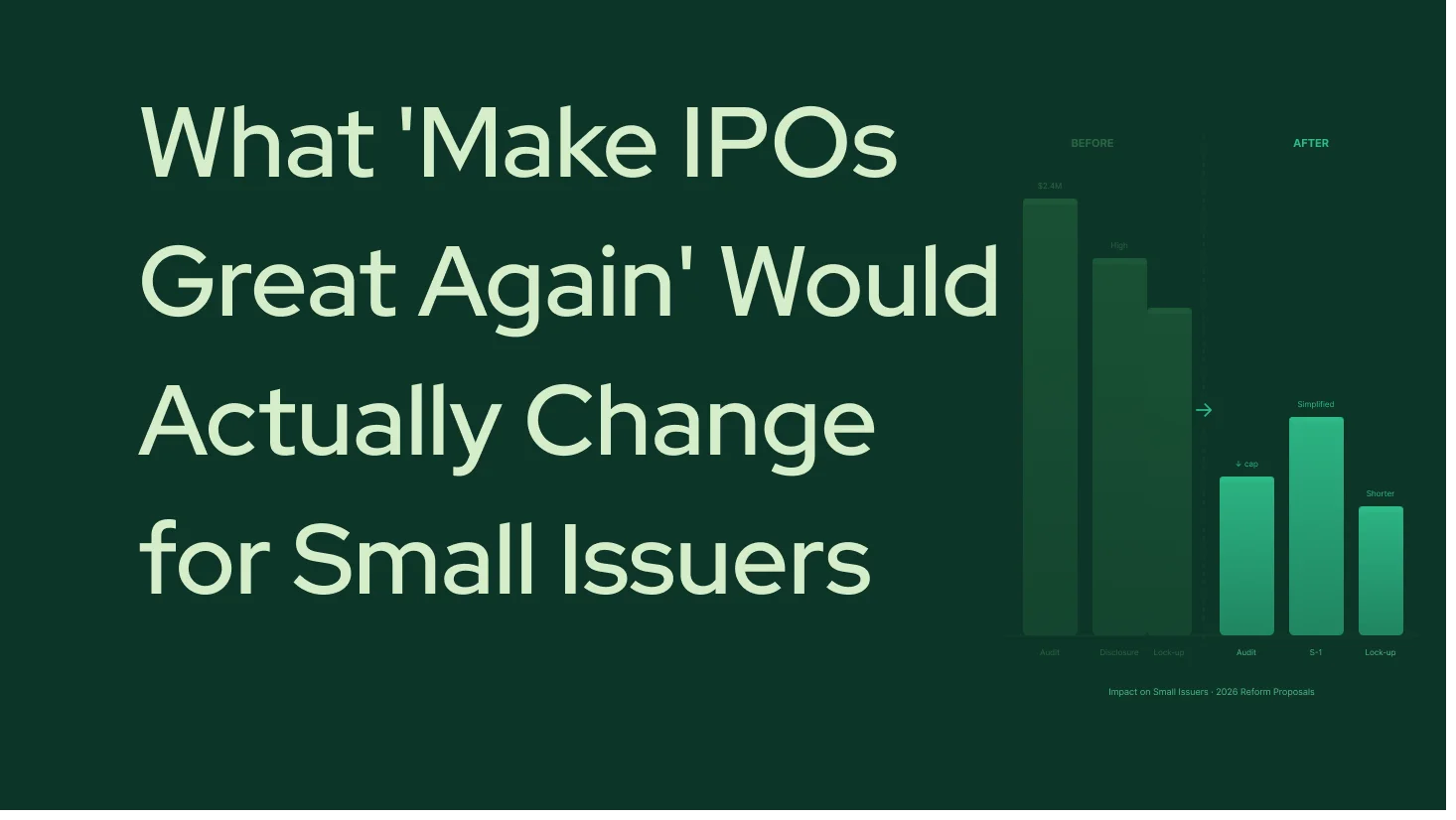 What 'Make IPOs Great Again' Would Actually Change for Small Issuers