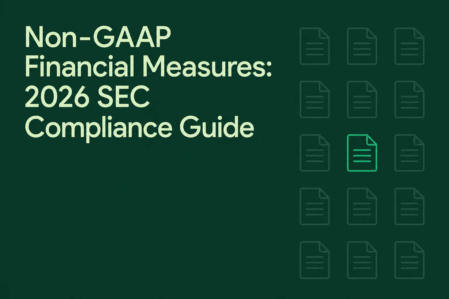 Non-GAAP Financial Measures: 2026 SEC Compliance Guide