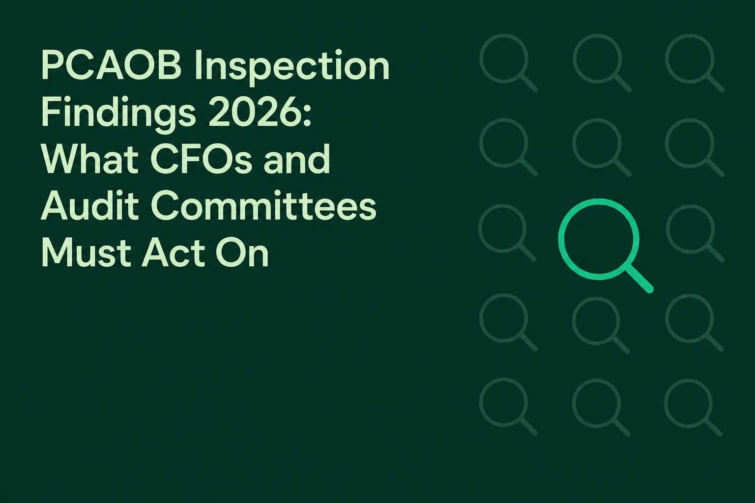PCAOB Inspection Findings 2026: What CFOs and Audit Committees Must Act On