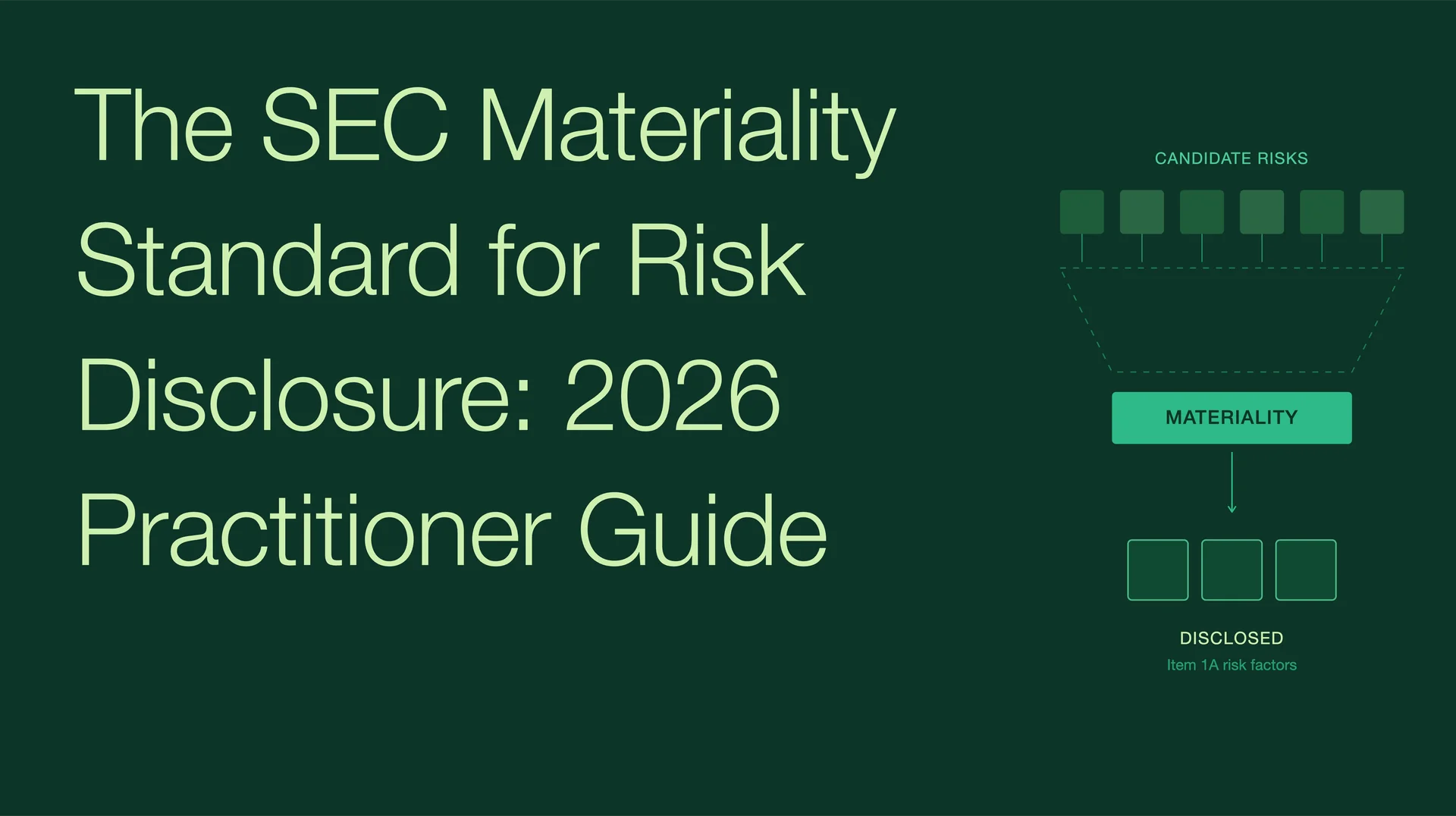 The SEC Materiality Standard for Risk Disclosure: 2026 Guide