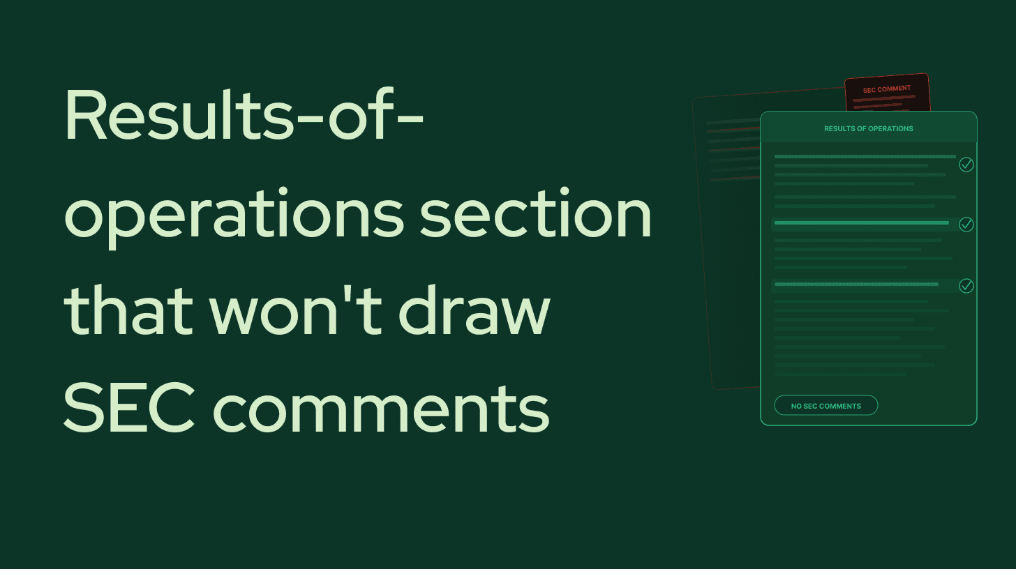 how to write a results-of-operations section that won't draw SEC comments