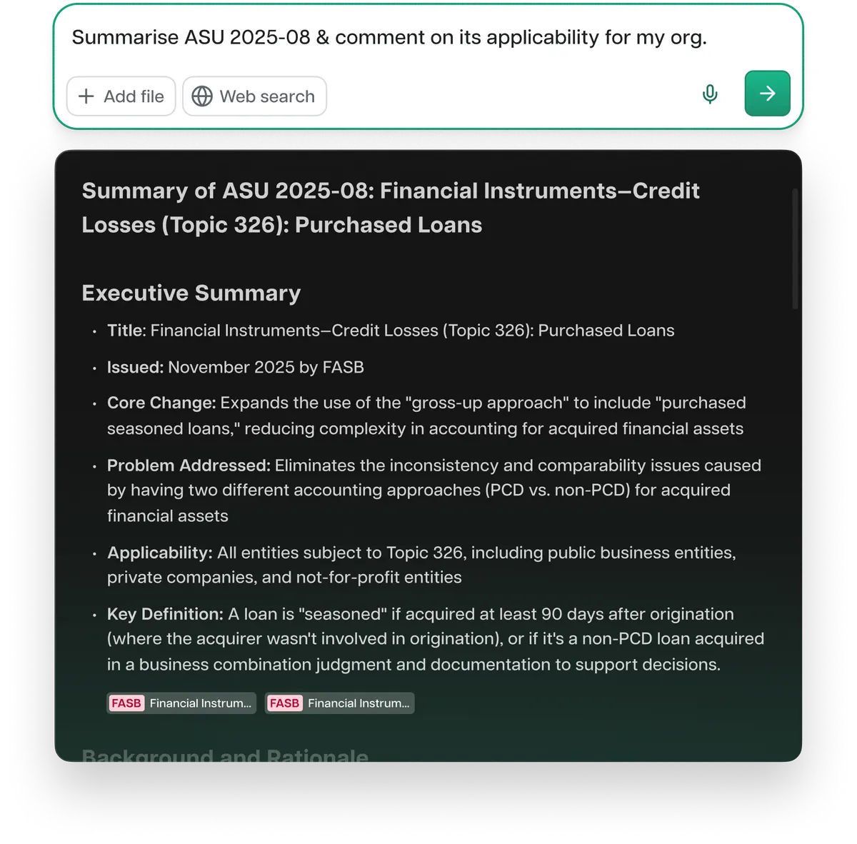 Get cited answers on 10M+ financial documents